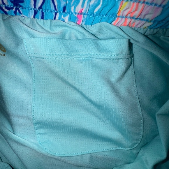 LILLY PULITZER BALI BLUE ONCE UPON A TIDE OCEAN TRAIL LUX SHORTS SIZE Small VGUC - Picture 12 of 15